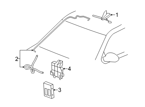 2008 Chevy Silverado 1500 Antenna & Radio Diagram 1 - Thumbnail