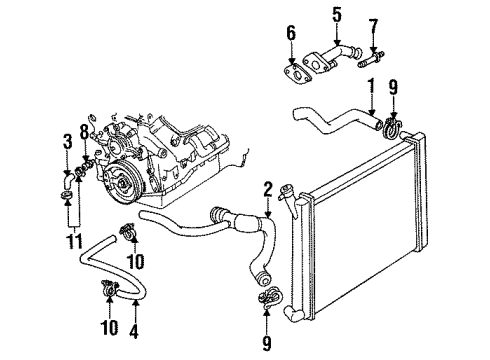 1997 Pontiac Grand Am Radiator Hoses Diagram