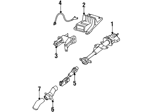 1999 Oldsmobile Silhouette Steering Column, Steering Wheel Diagram 1 - Thumbnail