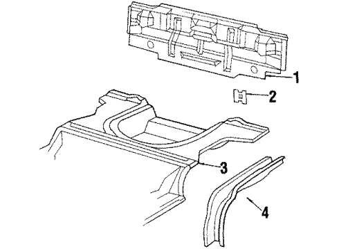 1986 Chevy Cavalier Rear Body Diagram