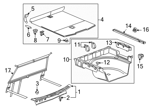 2011 Cadillac CTS Net Assembly, Cargo Diagram for 22759250