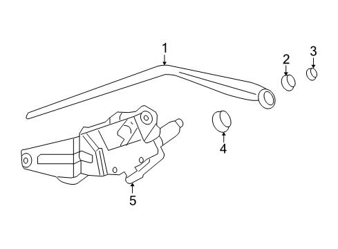 2006 Chevy Equinox Lift Gate - Wiper & Washer Components Diagram