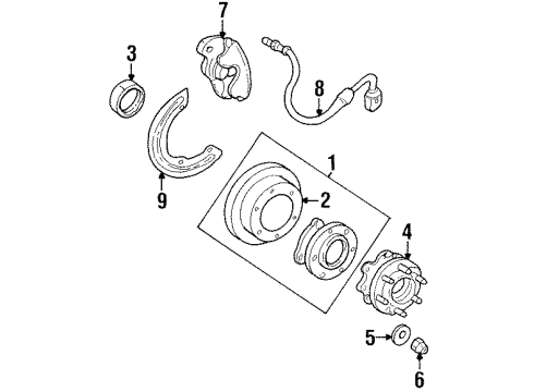 1988 Chevy C3500 Front Brakes Diagram 2 - Thumbnail