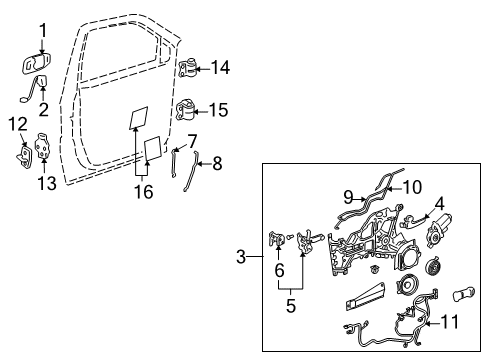 2006 Buick Terraza Front Door Diagram 3 - Thumbnail