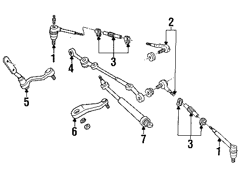 1992 GMC Sonoma P/S Pump & Hoses, Steering Gear & Linkage Diagram 5 - Thumbnail