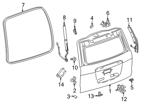 2021 Chevy Tahoe Lift Gate Diagram