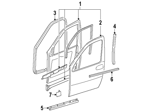 2004 Oldsmobile Silhouette Front Door Diagram