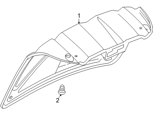 2002 Cadillac Seville Trim Assembly, Rear Compartment Lid Inner Panel Diagram for 25726945