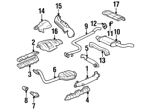 1999 Chevy Lumina Exhaust Components Diagram