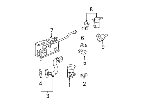 2007 Chevy Malibu Emission Components Diagram 3 - Thumbnail