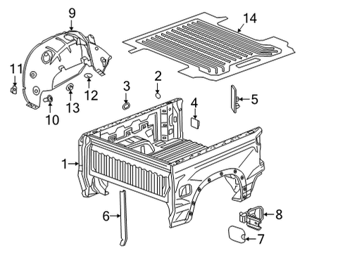 2022 GMC Sierra 3500 HD Pick Up Box Diagram 1 - Thumbnail