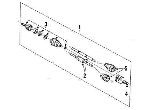 1991 Buick Park Avenue Front Wheel Drive Shaft Kit Diagram for 26021044