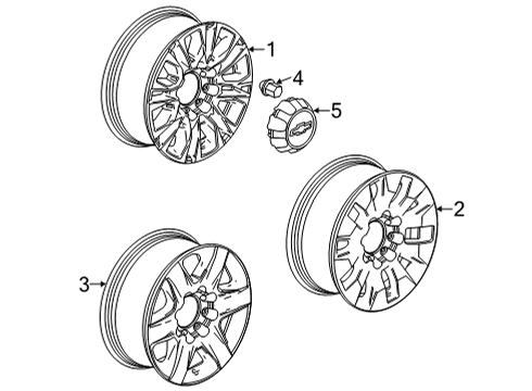 2021 Chevy Silverado 3500 HD Wheels Diagram 4 - Thumbnail