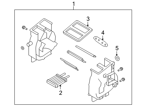 2009 Chevy Aveo HVAC Case Diagram