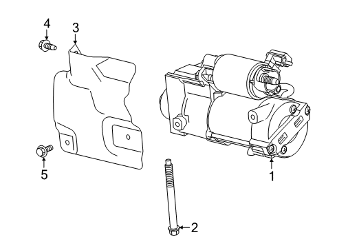 2019 GMC Sierra 1500 Starter Asm Diagram for 12652772