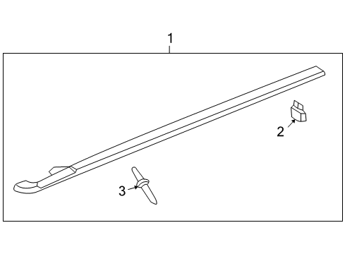 2009 Chevy Corvette Exterior Trim - Pillars, Rocker & Floor Diagram