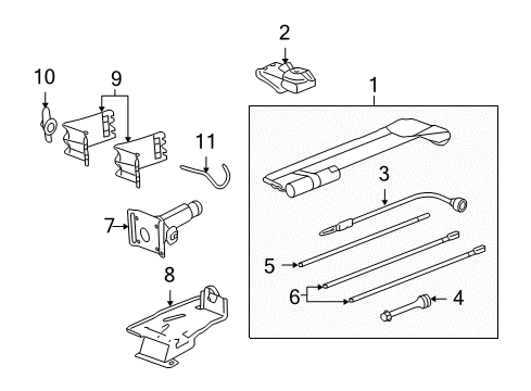 2010 GMC Sierra 1500 Jack & Components Diagram 1 - Thumbnail