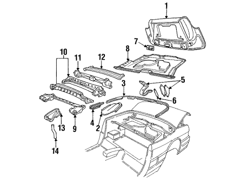 1990 Cadillac Allante W/Str, F/T Diagram for 3522244