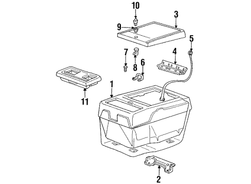 1991 GMC V3500 Cylinder,Instrument Panel Compartment Door Lock (Uncoded) Diagram for 12507449