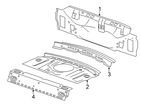 2019 Cadillac ATS Rear Body Diagram