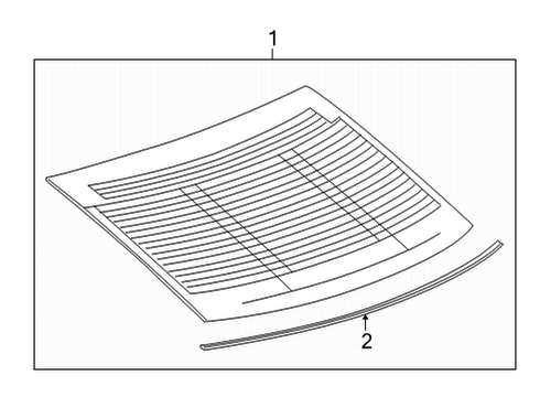 2020 Cadillac CT5 Glass, Reveal Moldings Diagram