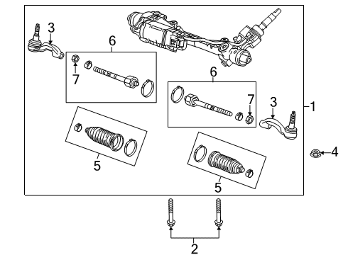 2016 Cadillac CT6 Rod Assembly, Steering Linkage Outer Tie Diagram for 23183691