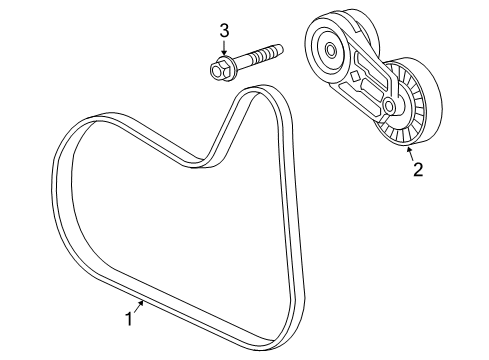 2011 GMC Terrain Belts & Pulleys, Cooling Diagram 1 - Thumbnail