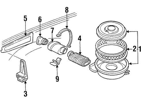 1994 GMC C3500 Air Intake Diagram 3 - Thumbnail