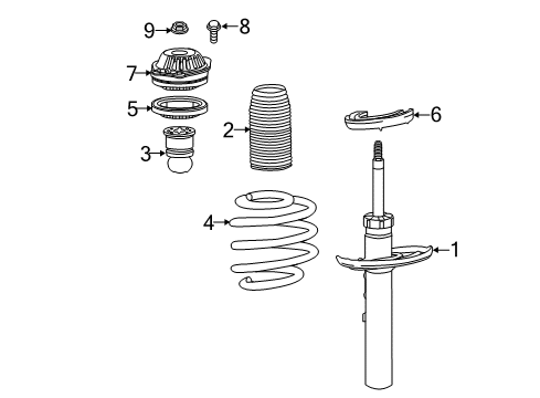 2018 Buick LaCrosse Struts & Components - Front Diagram 1 - Thumbnail