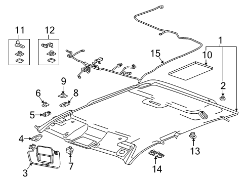 2020 GMC Sierra 1500 Interior Trim - Cab Diagram 1 - Thumbnail