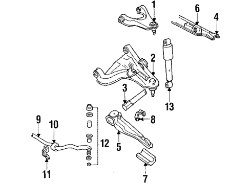 1984 Oldsmobile Toronado Front Suspension, Control Arm Diagram 2 - Thumbnail