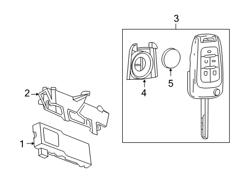 2017 Buick Regal Keyless Entry Components Diagram