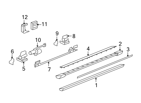 2012 GMC Yukon Running Board Diagram 4 - Thumbnail