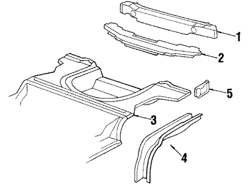 1985 Chevy Cavalier Rear Body Diagram 3 - Thumbnail