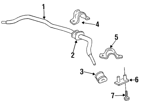 1999 Chevy Lumina Stabilizer Bar & Components - Front Diagram