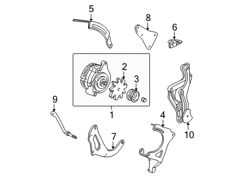 1986 GMC Safari GENERATOR Assembly (Remanufacture) Diagram for 10497115