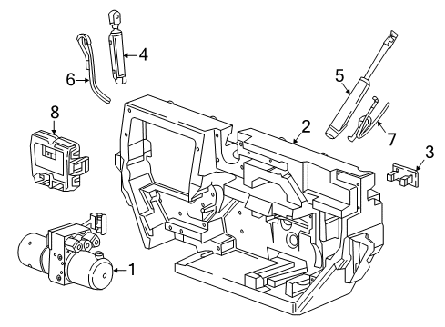 2018 Chevy Camaro Hose Assembly, Folding Top Cyl Hydraulic Diagram for 84078057