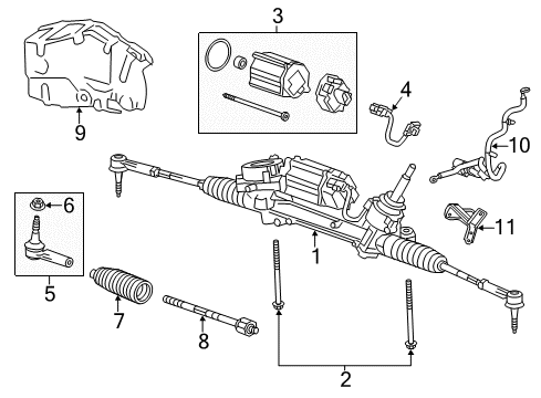 2015 Buick Regal Steering Column & Wheel, Steering Gear & Linkage Diagram 3 - Thumbnail