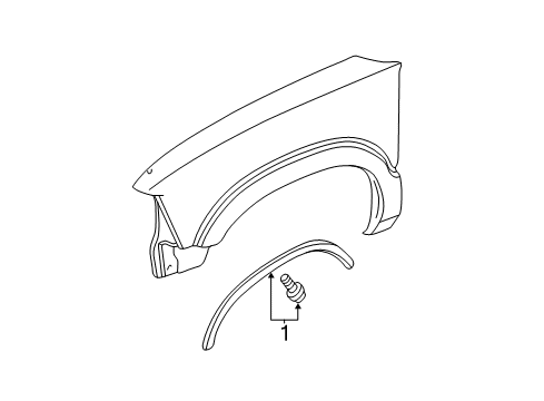 2004 Chevy Trailblazer EXT Exterior Trim - Fender Diagram