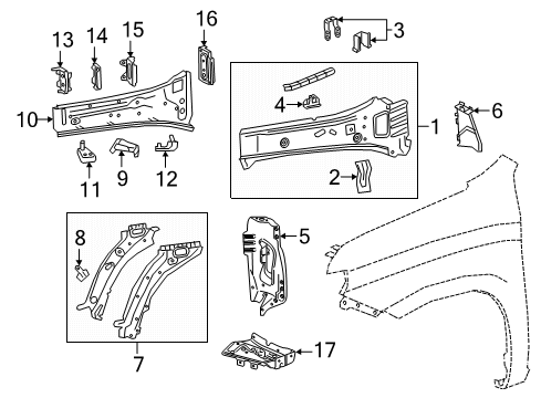 2019 GMC Sierra 1500 Bracket Assembly, Body Si Frt Bpr Fascia Diagram for 84666936