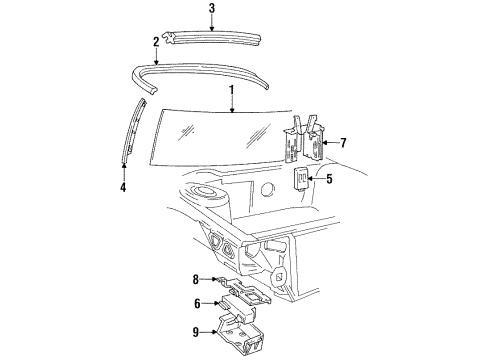 1995 Pontiac Bonneville Windshield Glass Diagram