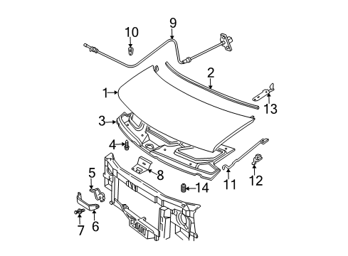 2020 GMC Savana 3500 LATCH ASM-HOOD PRIM & SECD Diagram for 85588601