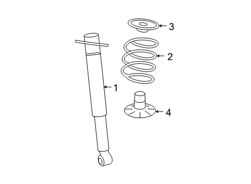 2009 Chevy Malibu Shocks & Components - Rear Diagram