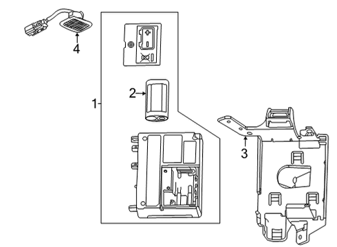 2024 Chevy Corvette MODULE ASM-COMN INTERFACE(W/M/TEL XCVR)EC Diagram for 86559458