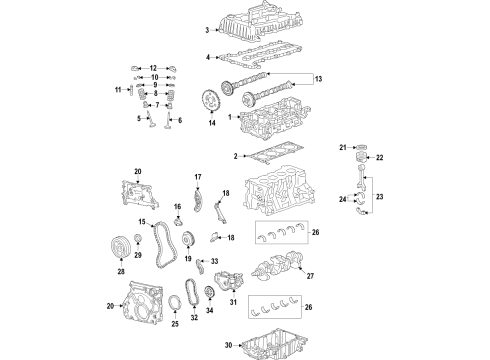 2017 Chevy Cruze Sprocket, Camshaft Diagram for 55571672