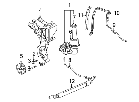 2007 Buick Rainier P/S Pump & Hoses, Steering Gear & Linkage Diagram 4 - Thumbnail