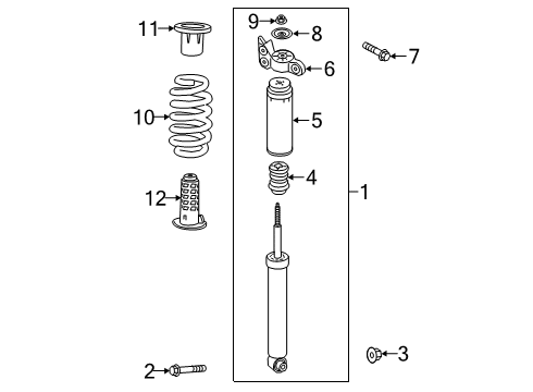 2022 Cadillac XT6 Shocks & Components - Rear Diagram