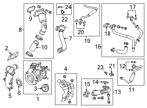 2014 Cadillac XTS Pipe Assembly, Turbo Oil Feed (Lh) Diagram for 12639868