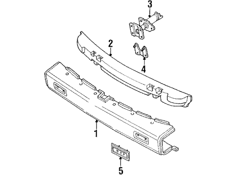 1990 Pontiac Trans Sport Rear Bumper Diagram