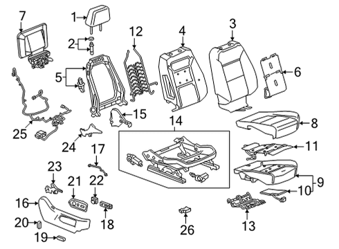 2023 GMC Yukon XL Lumbar Control Seats Diagram 3 - Thumbnail